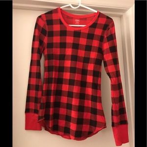 Medium buffalo plaid long underwear